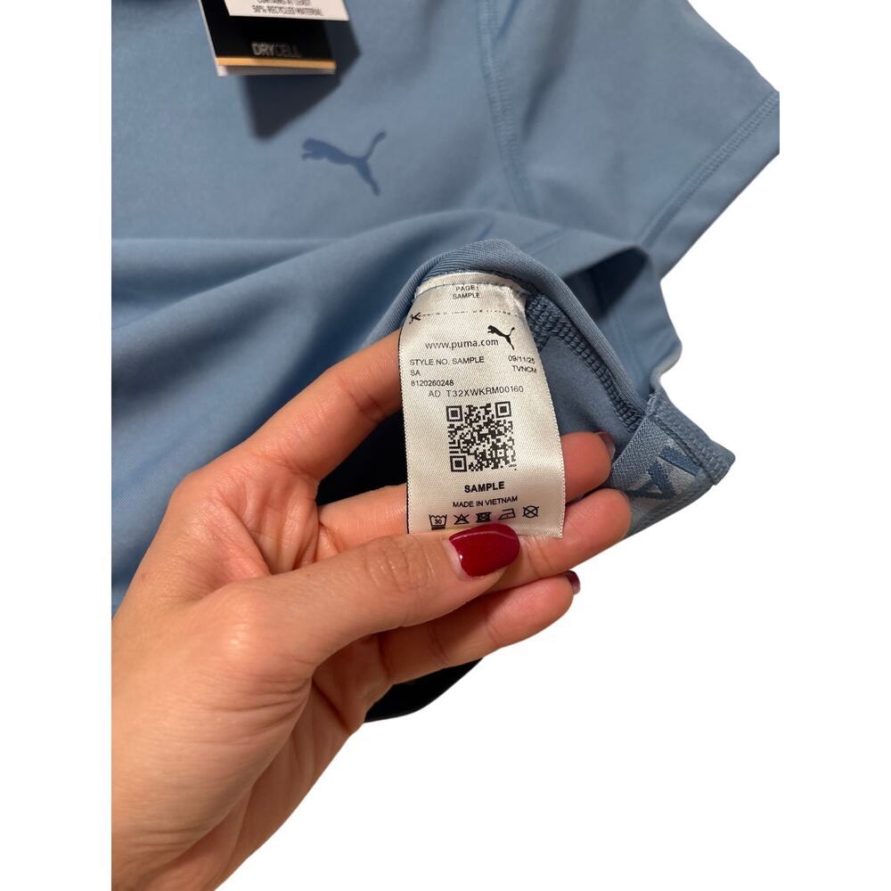 Puma Blue Cropped DryCell Tee Shirt S - Picture 6 of 7